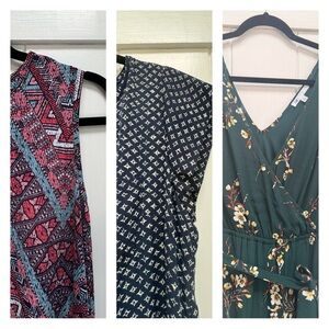 3 piece bundle 1 romper 2 dresses Cynthia Rowley Artisanny, DR 2